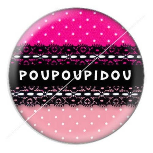 Cabochon résine a coller 25 mm poupoupidou 