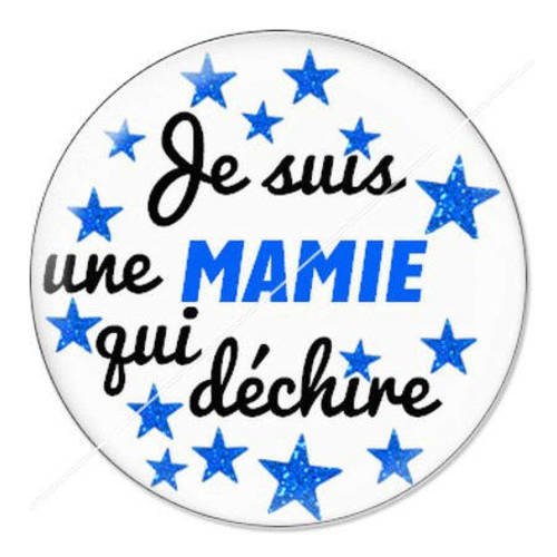 Cabochon résine a coller 25 mm mamie qui déchire 11 