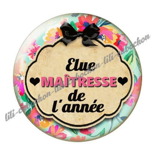 Cabochon résine a coller 25 mm maîtresse i12 