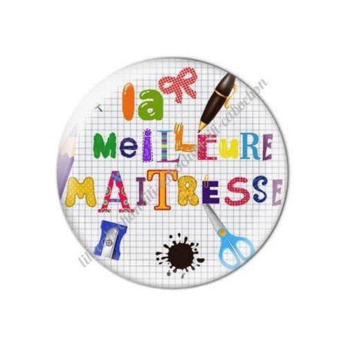 Cabochon résine a coller 25 mm maîtresse h34 