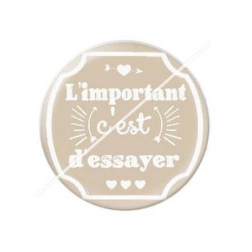 Cabochon résine a coller 25 mm citation a5 