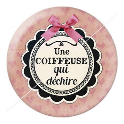 Cabochon résine a coller 25 mm coiffeuse coiffure 10 