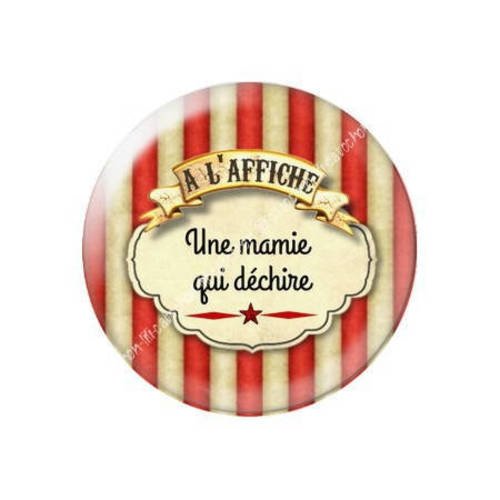 Cabochon résine a coller 25 mm mamie k8 