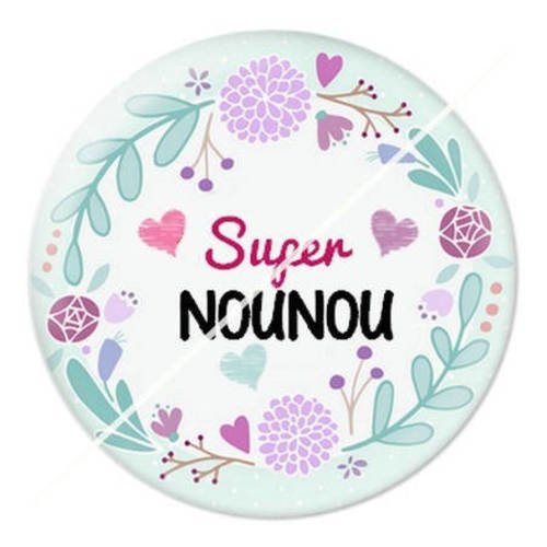 Cabochon résine a coller 25 mm pour nounou e2 