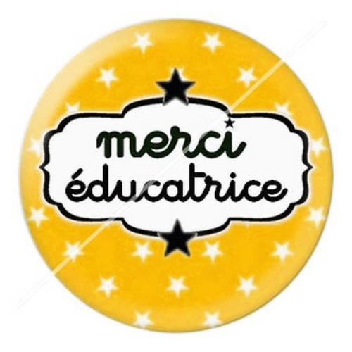 Cabochon résine a coller 25 mm pour educatrice 6 