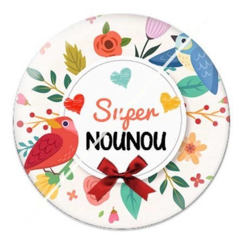 Cabochon résine a coller 25 mm pour nounou e4 