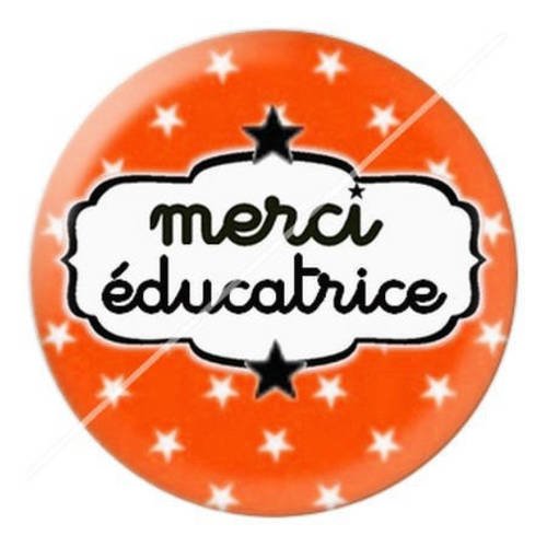 Cabochon résine a coller 25 mm pour educatrice 5 