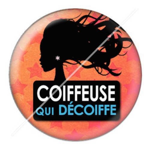 Cabochon résine a coller 25 mm coiffeuse 12 