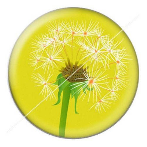 Cabochon résine a coller 25 mm pissenlit wish 10 