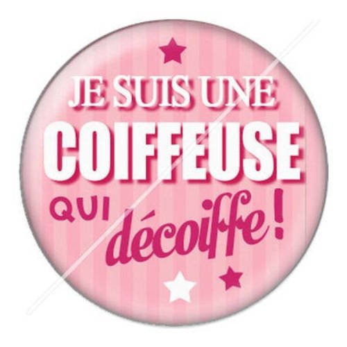 Cabochon résine a coller 25 mm coiffeuse 14 