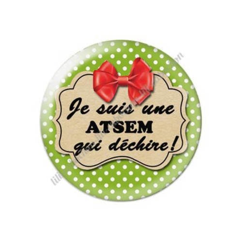 Cabochon résine a coller 25 mm pour atsem k02 