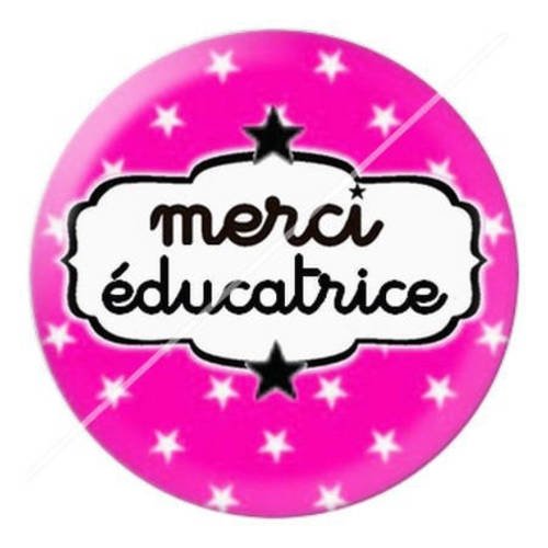 Cabochon résine a coller 25 mm pour educatrice 7 