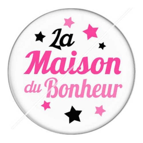 Cabochon résine a coller 25 mm la maison du bonheur 11 