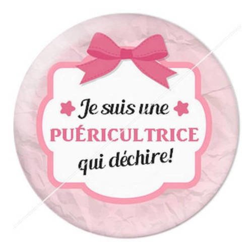 Cabochon résine a coller 25 mm puéricultrice 16 