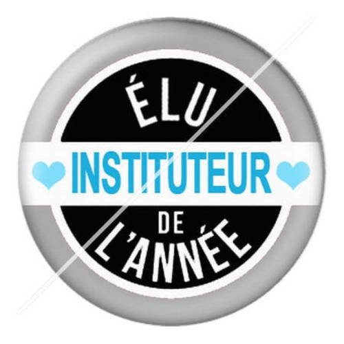 Cabochon résine a coller 25 mm pour instituteur 1 