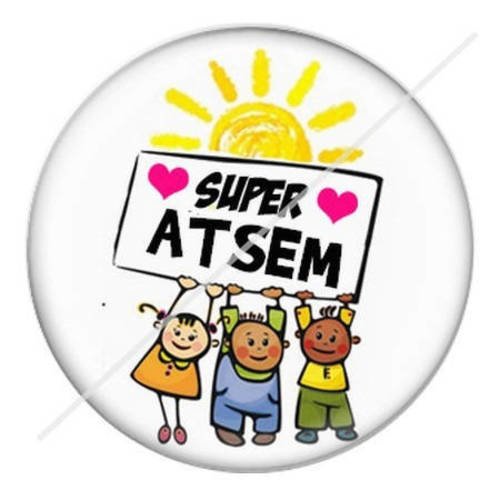 Cabochon résine a coller 25 mm pour atsem 6 