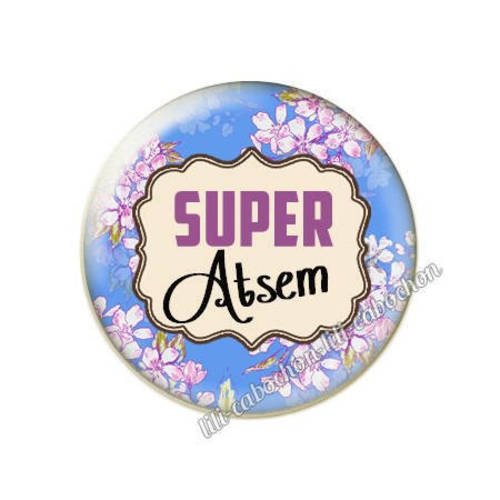 Cabochon résine a coller 25 mm pour atsem m44 