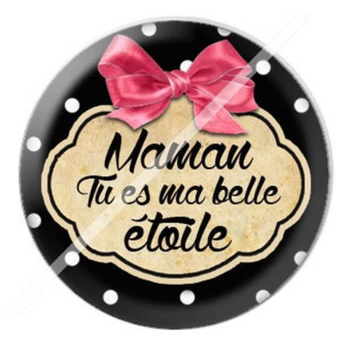 Cabochon résine a coller 25 mm pour maman mb4 