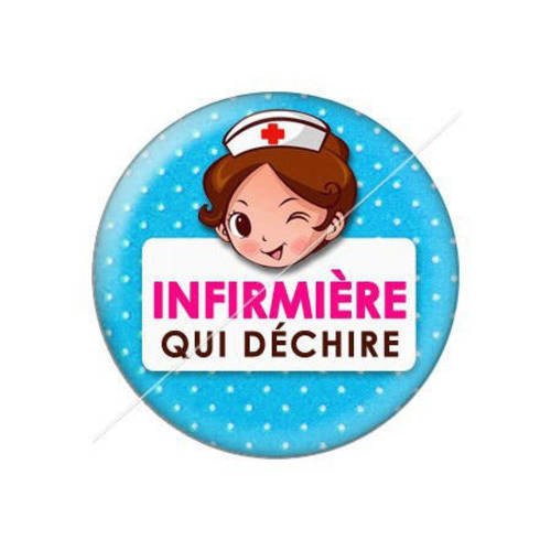 Cabochon résine a coller 25 mm pour infirmière f6 