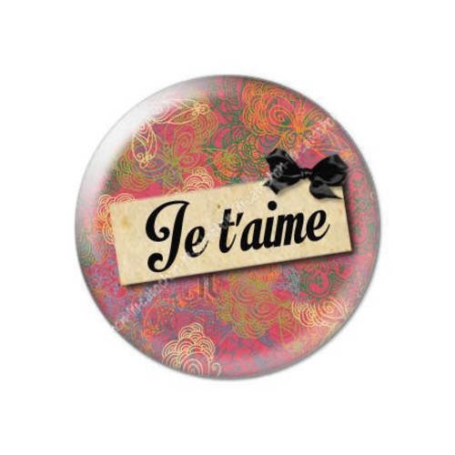 Cabochon résine a coller 25 mm saint valentin je t'aime 36 