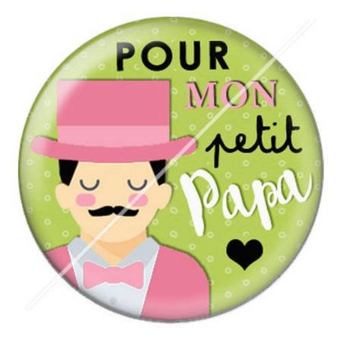 Cabochon résine a coller 25 mm papa d23 