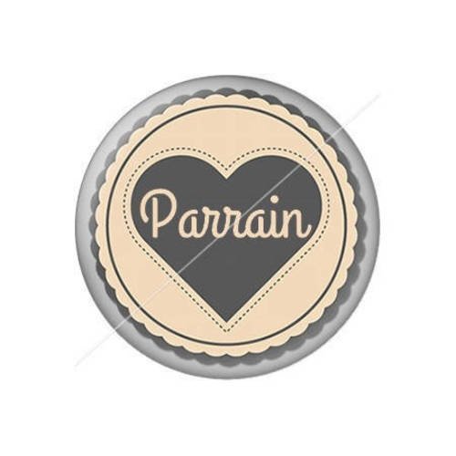 Cabochon résine a coller 25 mm parrain j15 