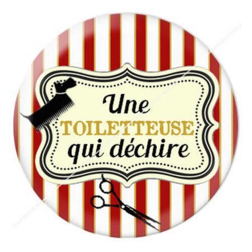 Cabochon résine a coller 25 mm toiletteuse 14 