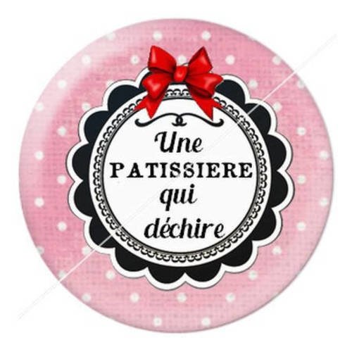 Cabochon résine a coller 25 mm patissière boulangère 10 