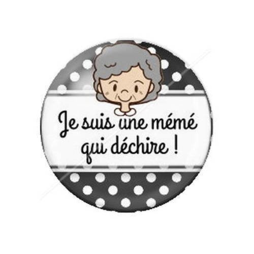 Cabochon résine a coller 25 mm pour mémé 