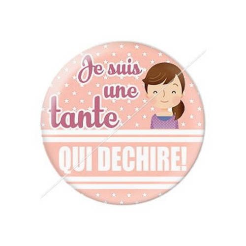 Cabochon résine a coller 25 mm pour tante 