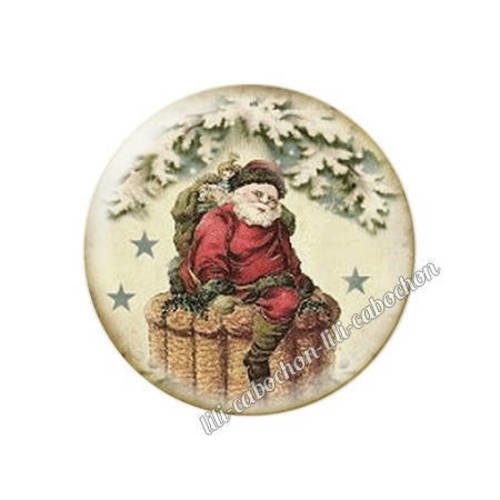 Cabochon résine a coller 25 mm noël bba39