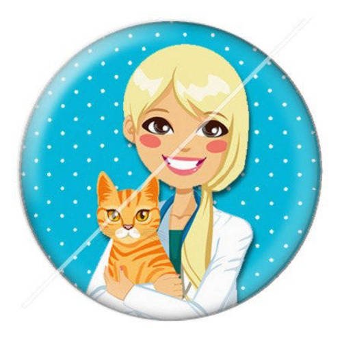 Cabochon résine a coller 25 mm vétérinaire 8 