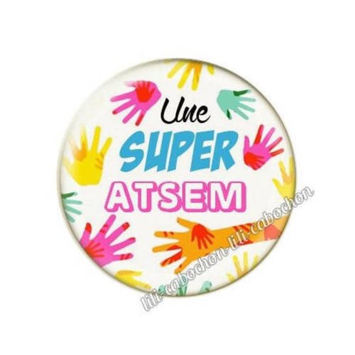 Cabochon résine a coller 25 mm pour atsem m3 