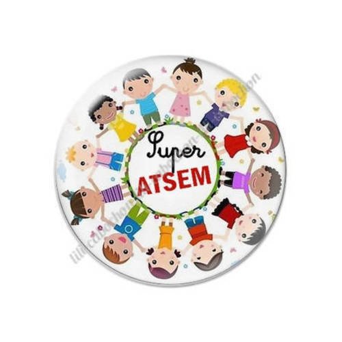 Cabochon résine a coller 25 mm pour atsem s22 