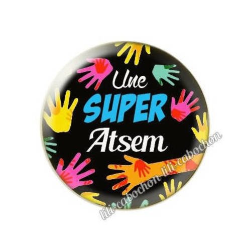 Cabochon résine a coller 25 mm pour atsem m7 