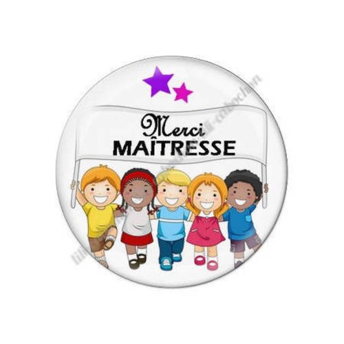 Cabochon résine a coller 25 mm maîtresse t62 