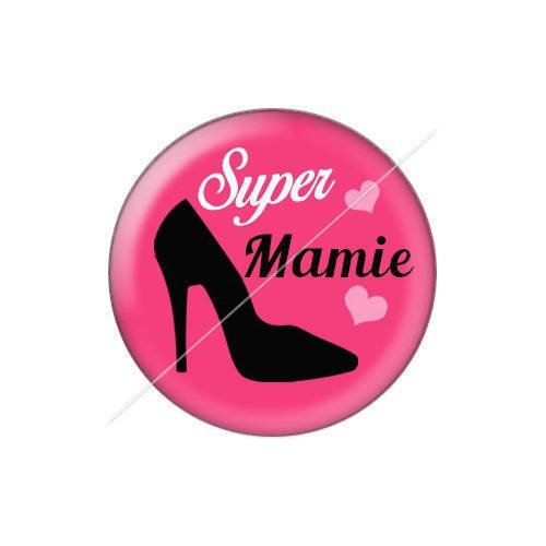 Cabochon résine a coller 25 mm mamie j15 