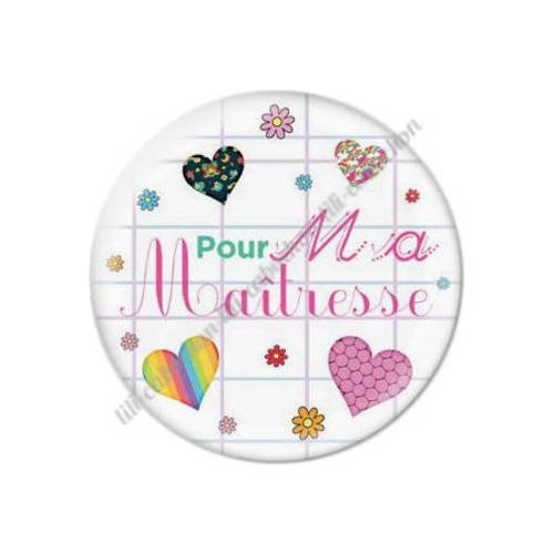 Cabochon résine a coller 25 mm maîtresse t6 