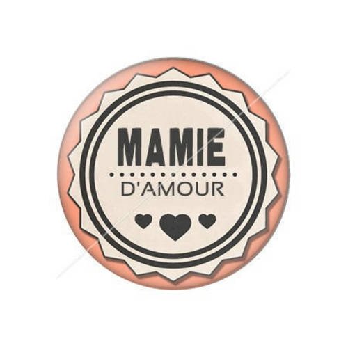 Cabochon résine a coller 25 mm mamie j4 