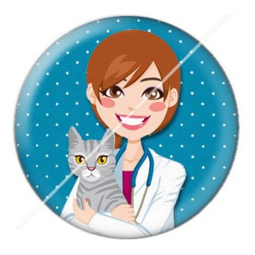 Cabochon résine a coller 25 mm vétérinaire 3 