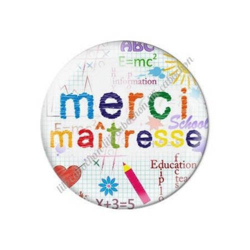 Cabochon résine a coller 25 mm maîtresse h33 