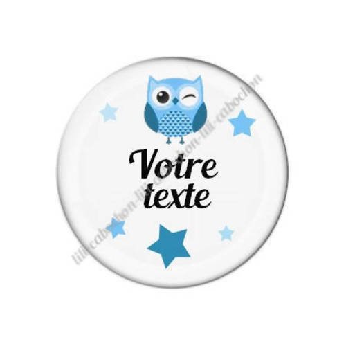 Cabochon résine a coller 25 mm à personnaliser avec votre texte ref f19 