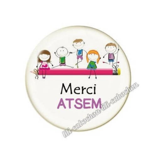 Cabochon résine a coller 25 mm pour atsem m33 