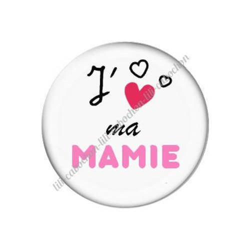 Cabochon résine a coller 25 mm  mamie m51 