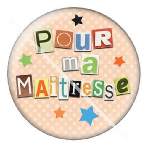 Cabochon résine a coller 25 mm pour maîtresse a14 