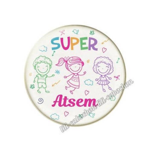 Cabochon résine a coller 25 mm pour atsem m5 