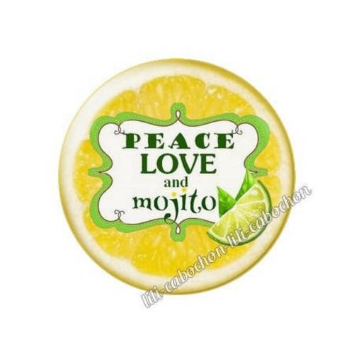 Cabochon résine a coller 25 mm mojito 47 