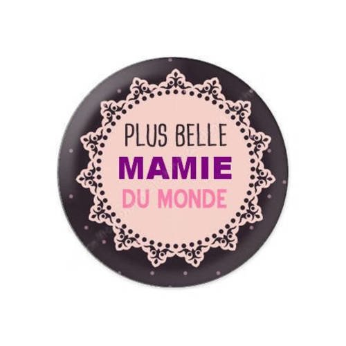 Cabochon résine a coller 25 mm pour mamie f30 