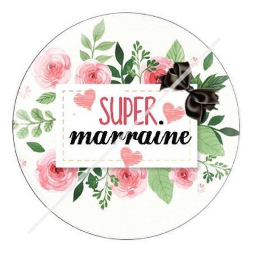 Cabochon résine a coller 25 mm pour marraine s2 