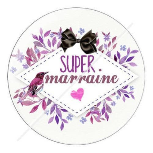 Cabochon résine a coller 25 mm pour marraine s3 